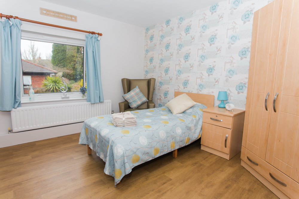 Parklands Court Care Home bedroom