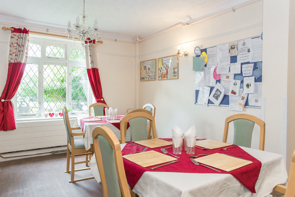 The Priory Care Home dining